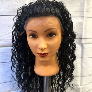 1B curly top braid  Lace Front Wig
